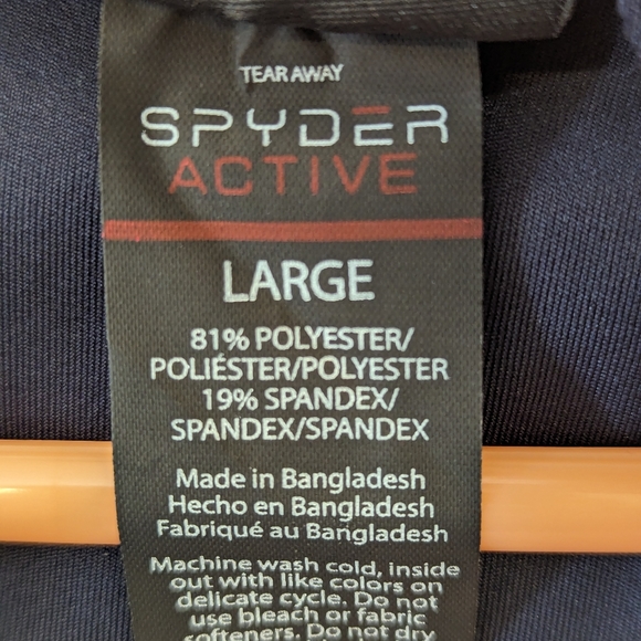 NWT Spyder Navy Zip Up Hooded Jacket Sz Large - Picture 6 of 7